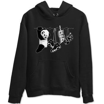 14s Panda shirt to match jordans Clothesline sneaker tees Air Jordan 14 Panda SNRT Sneaker Release Tees unisex cotton Black 2 crew neck shirt