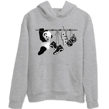 14s Panda shirt to match jordans Clothesline sneaker tees Air Jordan 14 Panda SNRT Sneaker Release Tees unisex cotton Heather Grey 2 crew neck shirt