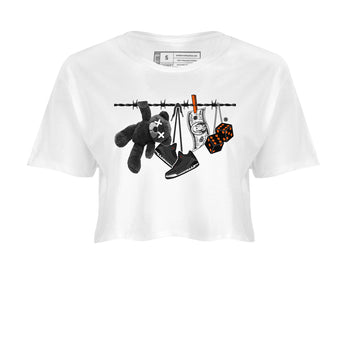 Air Jordan 3 Fear shirt to match jordans Clothesline sneaker tees Air Jordan 3 Fear SNRT Sneaker Release Tees White 2 Crop T-Shirt