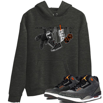 Air Jordan 3 Fear shirt to match jordans Clothesline sneaker tees Air Jordan 3 Fear SNRT Sneaker Release Tees Unisex Charcoal Heather 1 T-Shirt