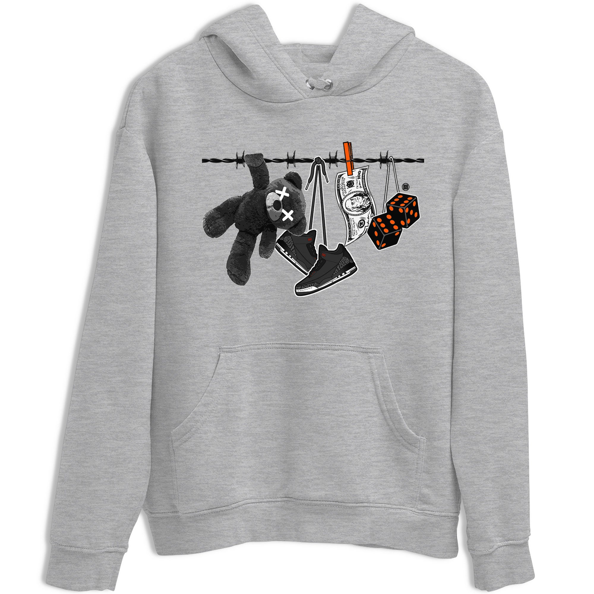 Air Jordan 3 Fear shirt to match jordans Clothesline sneaker tees Air Jordan 3 Fear SNRT Sneaker Release Tees Unisex Heather Grey 2 T-Shirt
