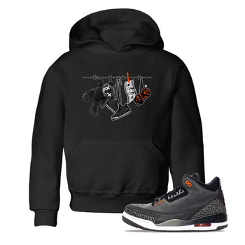 Air Jordan 3 Fear shirt to match jordans Clothesline sneaker tees Air Jordan 3 Fear SNRT Sneaker Release Tees Baby Toddler Black 1 T-Shirt