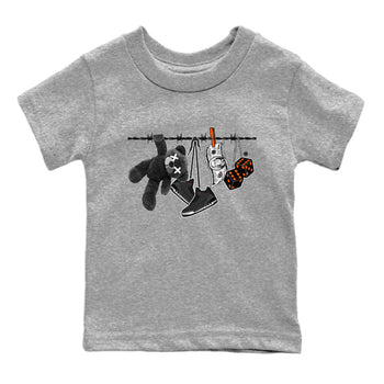 Air Jordan 3 Fear shirt to match jordans Clothesline sneaker tees Air Jordan 3 Fear SNRT Sneaker Release Tees Baby Toddler Heather Grey 2 T-Shirt