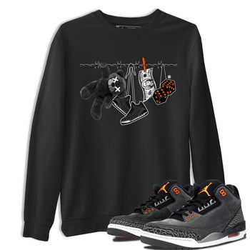 Air Jordan 3 Fear shirt to match jordans Clothesline sneaker tees Air Jordan 3 Fear SNRT Sneaker Release Tees Unisex Black 1 T-Shirt