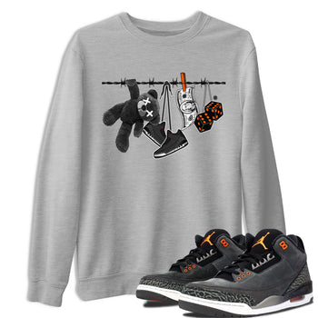 Air Jordan 3 Fear shirt to match jordans Clothesline sneaker tees Air Jordan 3 Fear SNRT Sneaker Release Tees Unisex Heather Grey 1 T-Shirt