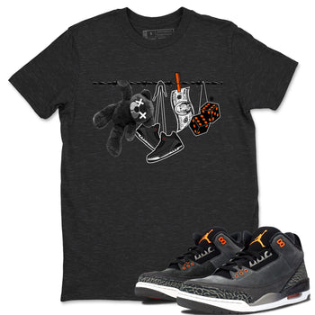 Air Jordan 3 Fear shirt to match jordans Clothesline sneaker tees Air Jordan 3 Fear SNRT Sneaker Release Tees Unisex Charcoal Heather 1 T-Shirt