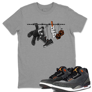 Air Jordan 3 Fear shirt to match jordans Clothesline sneaker tees Air Jordan 3 Fear SNRT Sneaker Release Tees Unisex Heather Grey 1 T-Shirt