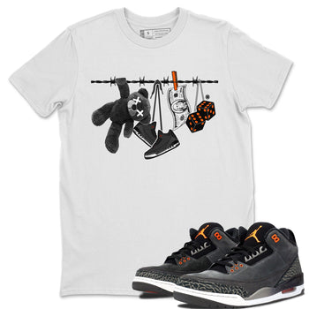 Air Jordan 3 Fear shirt to match jordans Clothesline sneaker tees Air Jordan 3 Fear SNRT Sneaker Release Tees Unisex White 1 T-Shirt