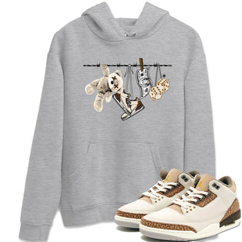 Air Jordan 3 Palomino Sneaker Match Tees Clothesline Sneaker Tees Jordan 3 Retro Palomino Sneaker Release Tees Unisex Shirts Heather Grey 1