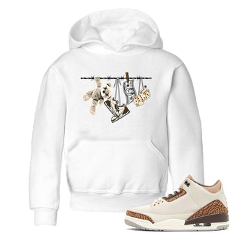Air Jordan 3 Palomino Sneaker Match Tees Clothesline Sneaker Tees Jordan 3 Retro Palomino Sneaker Release Tees Kids Shirts White 1