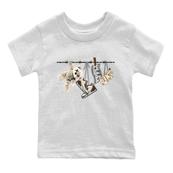Air Jordan 3 Palomino Sneaker Match Tees Clothesline Sneaker Tees Jordan 3 Retro Palomino Sneaker Release Tees Kids Shirts White 2