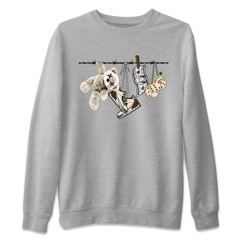 Air Jordan 3 Palomino Sneaker Match Tees Clothesline Sneaker Tees Jordan 3 Retro Palomino Sneaker Release Tees Unisex Shirts Heather Grey 2