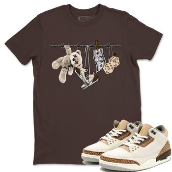 Air Jordan 3 Palomino Sneaker Match Tees Clothesline Sneaker Tees Jordan 3 Retro Palomino Sneaker Release Tees Unisex Shirts Dark Chocolate 1