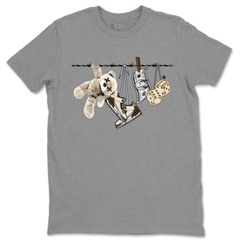 Air Jordan 3 Palomino Sneaker Match Tees Clothesline Sneaker Tees Jordan 3 Retro Palomino Sneaker Release Tees Unisex Shirts Heather Grey 2