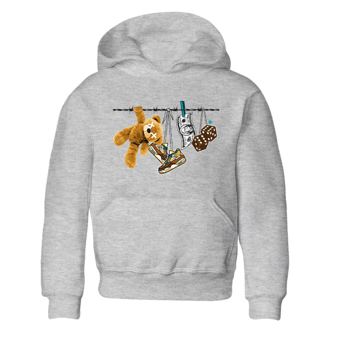 Air Jordan 4 GS Cacao Wow shirt to match jordans Clothesline sneaker tees Air Jordan 4 Cacao Wow SNRT Sneaker Release Tees Baby Toddler Heather Grey 2 T-Shirt