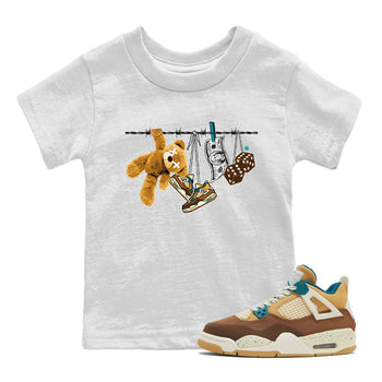 Air Jordan 4 GS Cacao Wow shirt to match jordans Clothesline sneaker tees Air Jordan 4 Cacao Wow SNRT Sneaker Release Tees Baby Toddler White 1 T-Shirt