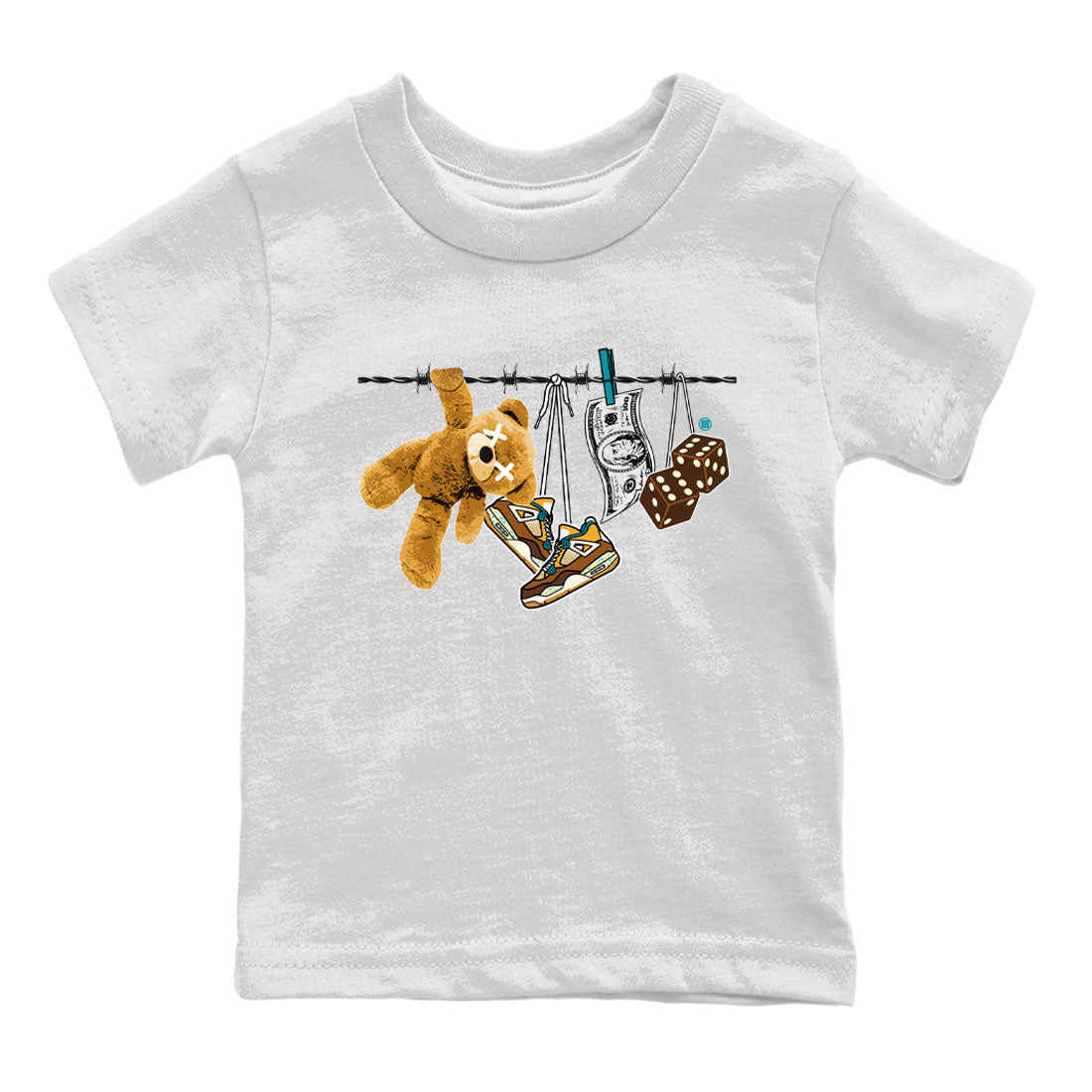 Air Jordan 4 GS Cacao Wow shirt to match jordans Clothesline sneaker tees Air Jordan 4 Cacao Wow SNRT Sneaker Release Tees Baby Toddler White 2 T-Shirt