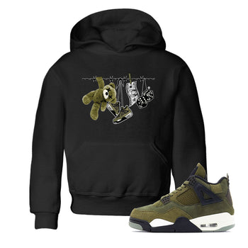 4s Medium Olive shirt to match jordans Clothesline sneaker tees Air Jordan 4 Medium Olive SNRT Sneaker Tees Casual Crew Neck T-Shirt Baby Toddler Black 1 T-Shirt
