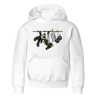 Air Jordan 4 Thunder Sneaker Match Tees Clothesline Sneaker Tees Thunder 4s T-Shirt Kids Shirts White 2