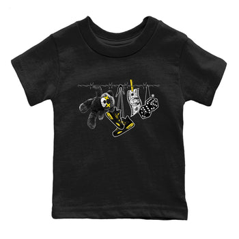 Air Jordan 4 Thunder Sneaker Match Tees Clothesline Sneaker Tees Thunder 4s T-Shirt Kids Shirts Black 2