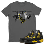 Air Jordan 4 Thunder Sneaker Match Tees Clothesline Sneaker Tees Thunder 4s T-Shirt Unisex Shirts Cool Grey 1