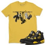 Air Jordan 4 Thunder Sneaker Match Tees Clothesline Sneaker Tees Thunder 4s T-Shirt Unisex Shirts Daisy 1