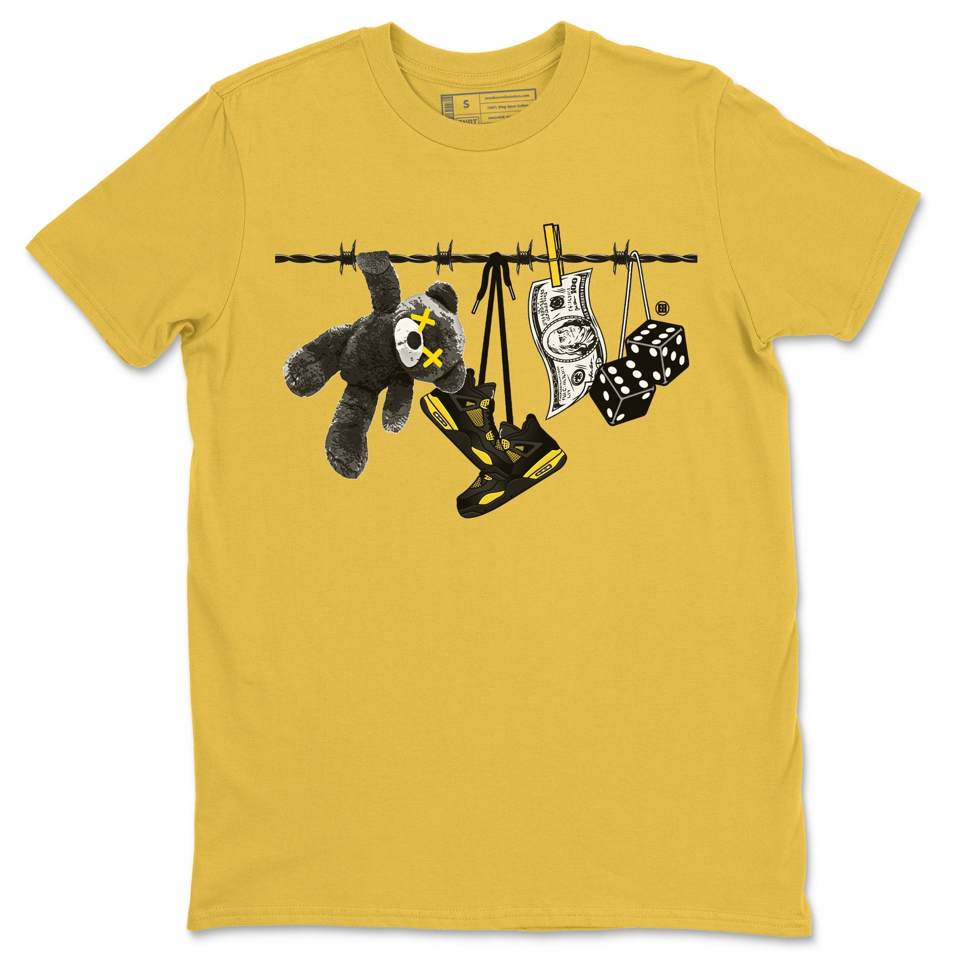 Air Jordan 4 Thunder Sneaker Match Tees Clothesline Sneaker Tees Thunder 4s T-Shirt Unisex Shirts Daisy 2