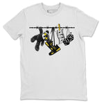 Air Jordan 4 Thunder Sneaker Match Tees Clothesline Sneaker Tees Thunder 4s T-Shirt Unisex Shirts White 2