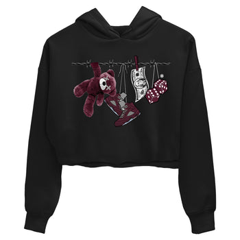 Air Jordan 5 Burgundy Sneaker Match Tees Clothesline Sneaker Tees 5s Burgundy Sneaker Release Tees Women's Shirts Black 2