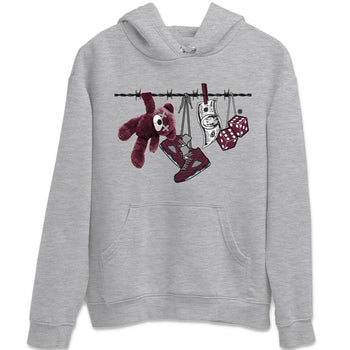 Air Jordan 5 Burgundy Sneaker Match Tees Clothesline Sneaker Tees 5s Burgundy Sneaker Release Tees Unisex Shirts Heather Grey 2