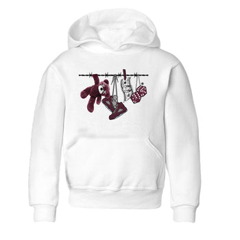 Air Jordan 5 Burgundy Sneaker Match Tees Clothesline Sneaker Tees 5s Burgundy Sneaker Release Tees Kids Shirts White 2
