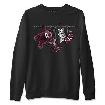 Air Jordan 5 Burgundy Sneaker Match Tees Clothesline Sneaker Tees 5s Burgundy Sneaker Release Tees Unisex Shirts Black 2
