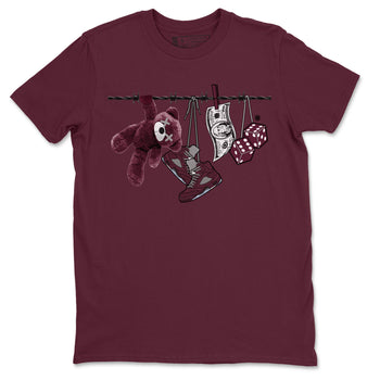 Air Jordan 5 Burgundy Sneaker Match Tees Clothesline Sneaker Tees 5s Burgundy Sneaker Release Tees Unisex Shirts Maroon 2