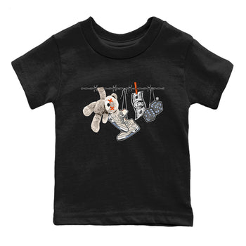 Air Jordan 5 Craft Sneaker Match Tees Clothesline Sneaker Tees Air Jordan 5 Retro Craft Tees Kids Shirts Black 2