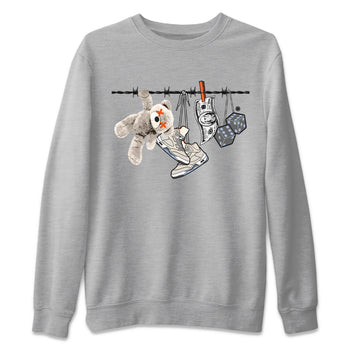 Air Jordan 5 Craft Sneaker Match Tees Clothesline Sneaker Tees Air Jordan 5 Retro Craft Tees Unisex Shirts Heather Grey 2
