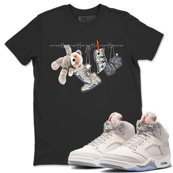 Air Jordan 5 Craft Sneaker Match Tees Clothesline Sneaker Tees Air Jordan 5 Retro Craft Tees Unisex Shirts Black 1