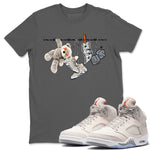 Air Jordan 5 Craft Clothesline Crew Neck Sneaker Tees Air Jordan 5 Craft Sneaker T-Shirts Washing and Care Tip