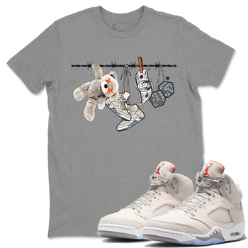 Air Jordan 5 Craft Clothesline Crew Neck Sneaker Tees Air Jordan 5 Craft Sneaker T-Shirts Size Chart