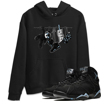 Air Jordan 7 Chambray Sneaker Match Tees Clothesline Sneaker Tees AJ7 Chambray SNRT Sneaker Release Tees Unisex Shirts Black 1