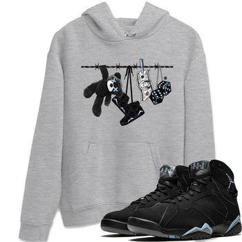 Air Jordan 7 Chambray Sneaker Match Tees Clothesline Sneaker Tees AJ7 Chambray SNRT Sneaker Release Tees Unisex Shirts Heather Grey 1