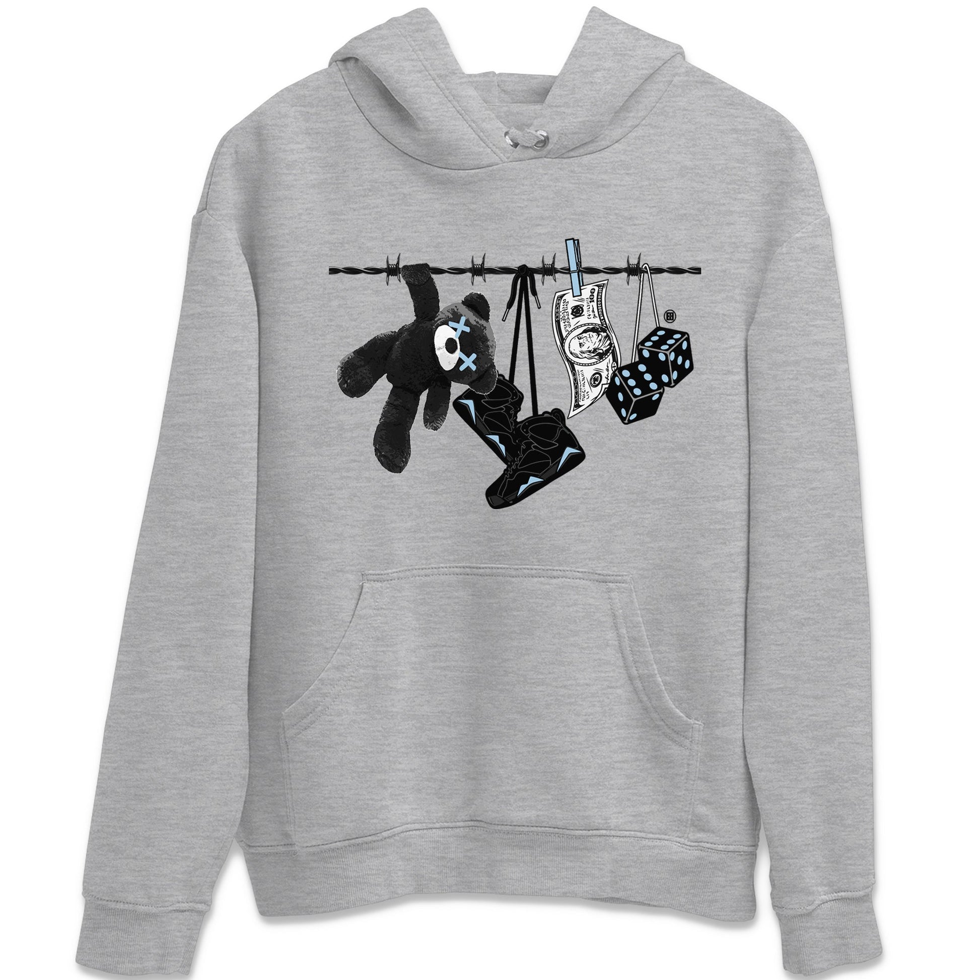 Air Jordan 7 Chambray Sneaker Match Tees Clothesline Sneaker Tees AJ7 Chambray SNRT Sneaker Release Tees Unisex Shirts Heather Grey 2