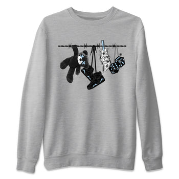 Air Jordan 7 Chambray Sneaker Match Tees Clothesline Sneaker Tees AJ7 Chambray SNRT Sneaker Release Tees Unisex Shirts Heather Grey 2