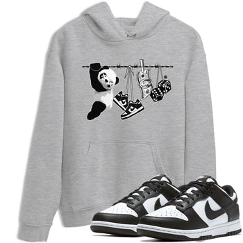 Dunk Panda shirt to match jordans Clothesline sneaker tees Dunk White Black Panda SNRT Sneaker Tees Unisex Heather Grey 1 T-Shirt