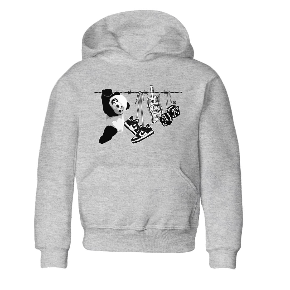 Dunk Panda shirt to match jordans Clothesline sneaker tees Dunk White Black Panda SNRT Sneaker Tees Baby Toddler Heather Grey 2 T-Shirt