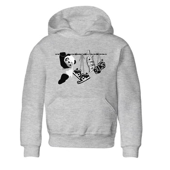 Dunk Panda shirt to match jordans Clothesline sneaker tees Dunk White Black Panda SNRT Sneaker Tees Baby Toddler Heather Grey 2 T-Shirt