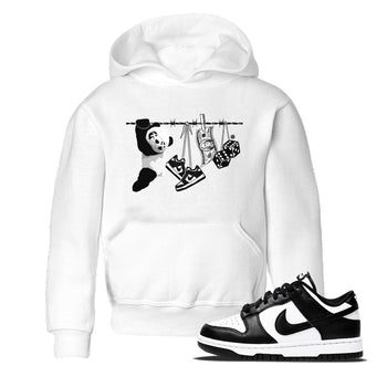 Dunk Panda shirt to match jordans Clothesline sneaker tees Dunk White Black Panda SNRT Sneaker Tees Baby Toddler White 1 T-Shirt