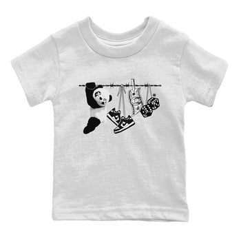Dunk Panda shirt to match jordans Clothesline sneaker tees Dunk White Black Panda SNRT Sneaker Tees Baby Toddler White 2 T-Shirt