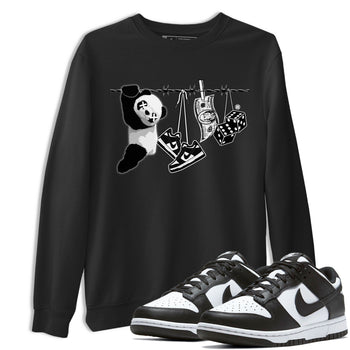Dunk Panda shirt to match jordans Clothesline sneaker tees Dunk White Black Panda SNRT Sneaker Tees Unisex Black 1 T-Shirt
