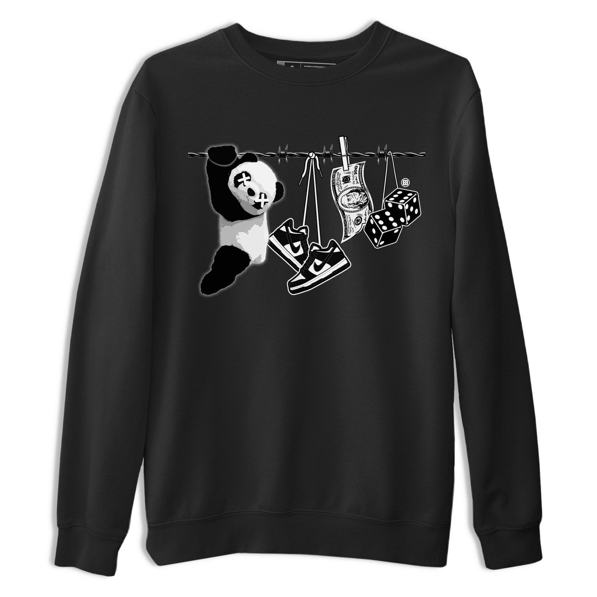 Dunk Panda shirt to match jordans Clothesline sneaker tees Dunk White Black Panda SNRT Sneaker Tees Unisex Black 2 T-Shirt