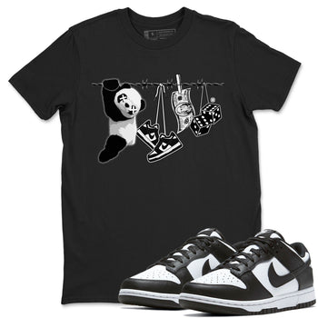 Dunk Panda shirt to match jordans Clothesline sneaker tees Dunk White Black Panda SNRT Sneaker Tees Unisex Black 1 T-Shirt